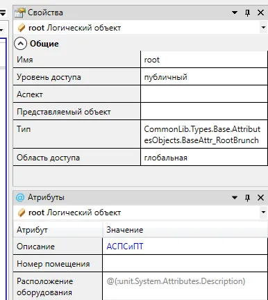Корневой узел root