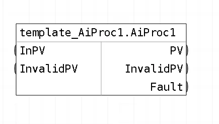 Обвязка блоков шаблона FBD_AiProc1_Digital