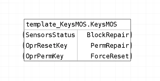 Обвязка блоков шаблона FBD_KeysMOS
