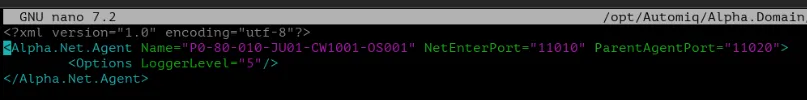Параметры Alpha.Net до изменения